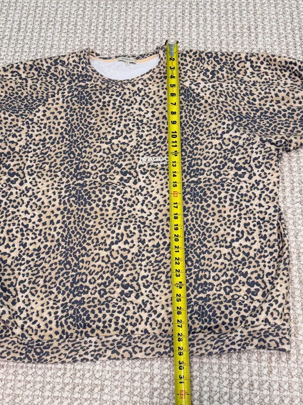 Ragdoll LA Super Oversized Printed Sweatshirt in Brown Leopard size Large - Image 4