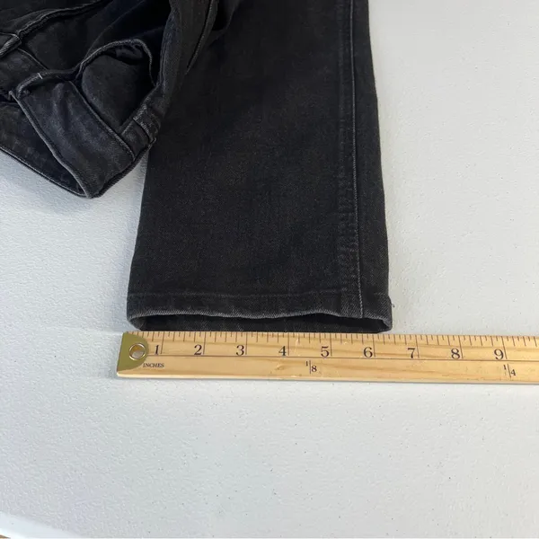 Old Navy High Rise Wow‎ Straight Leg Jeans Stretch Black Denim Size 8 - Image 12