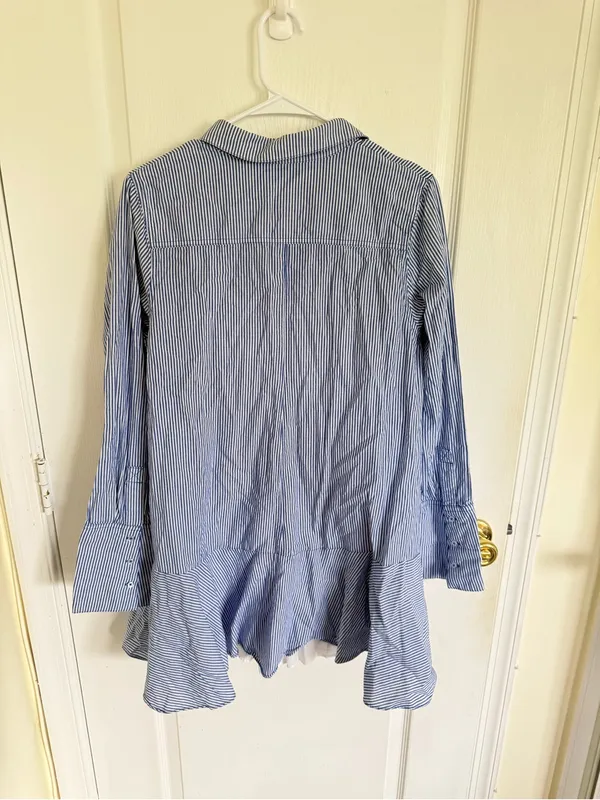 Free People All For You Striped Shirt Dress - Image 10