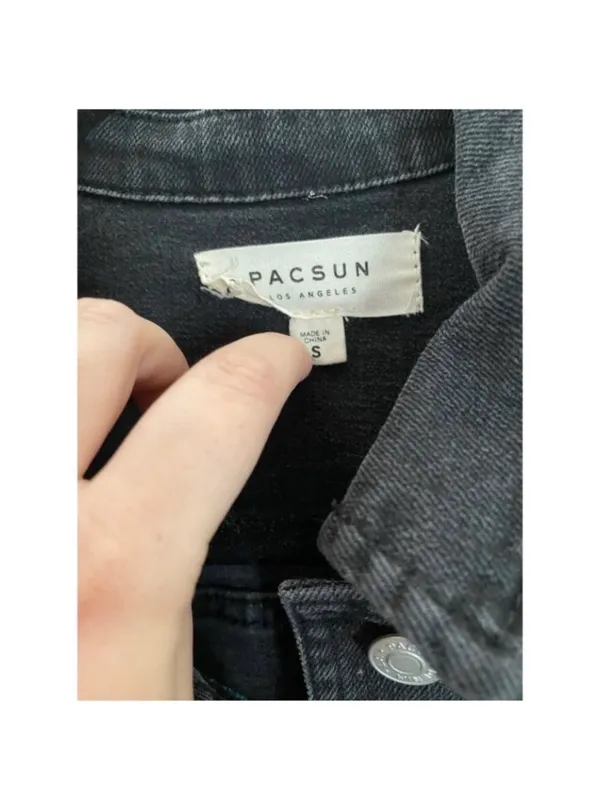 PacSun Black Jean Jacket Oversized - Image 7