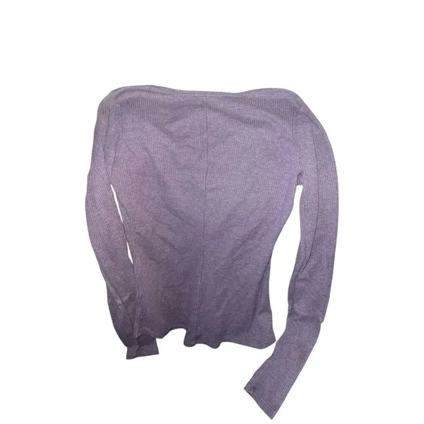 ✨Zyia Active Don't Wake Me Up Sz Small shirt purple waffle knit thermal✨ - Image 7