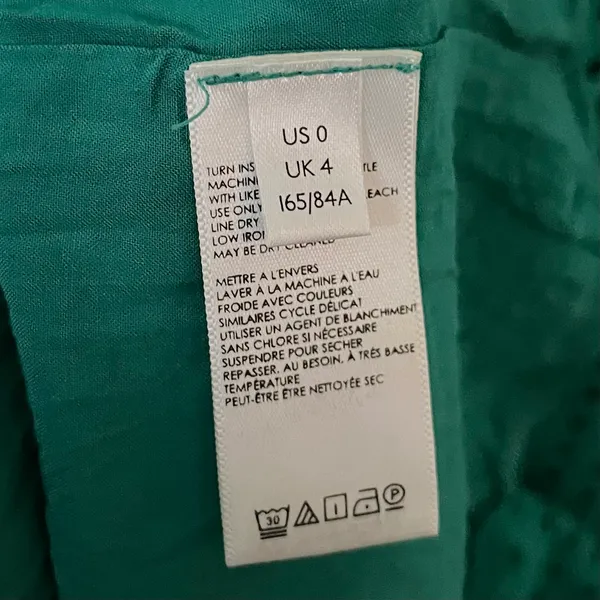 Anthropologie Women’s Lelia Eyelet Midi Dress Turquoise Blue Green Size 0 - Image 10
