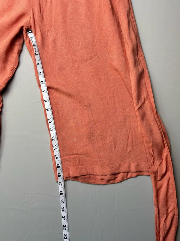 Free People Coral Gauze Wide Leg Crop Pants Boho Resort Lounge XS - Image 4