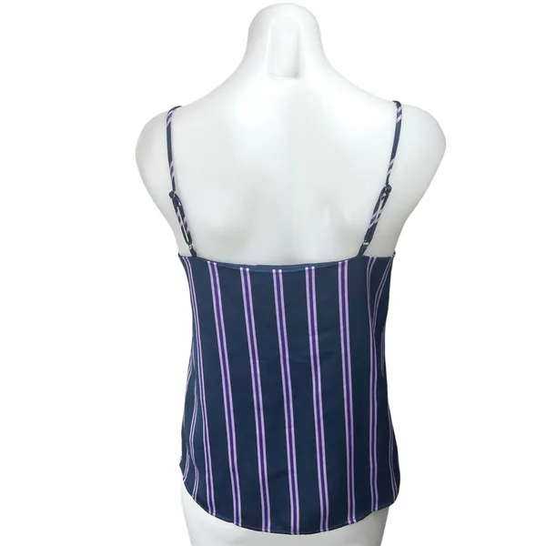 Banana Republic Blue Striped Sleeveless V-neck Cami Camisole Tank Top Size XS - Image 2