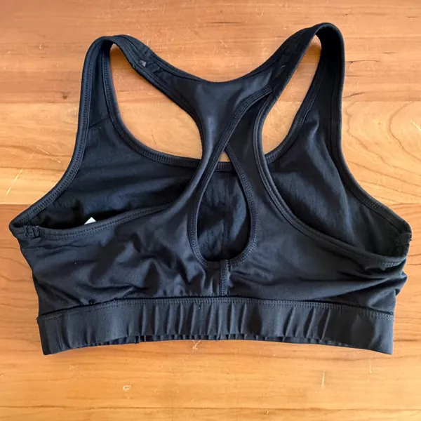 Reebok Womens Black Racerback Keyhole Sports Bra Size Medium Activewear Gym - Image 3