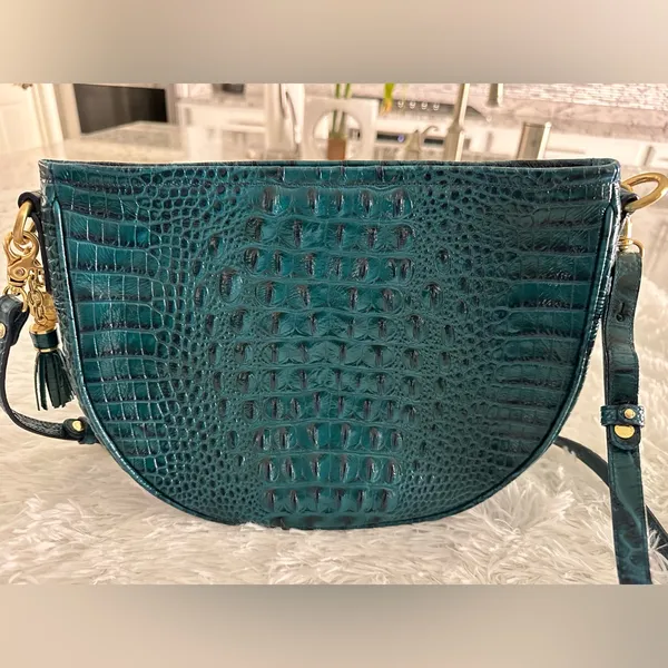 Brahmin Mini‎ Kathleen Croc Embossed Leather Crossbody Bag Handbag - Image 4