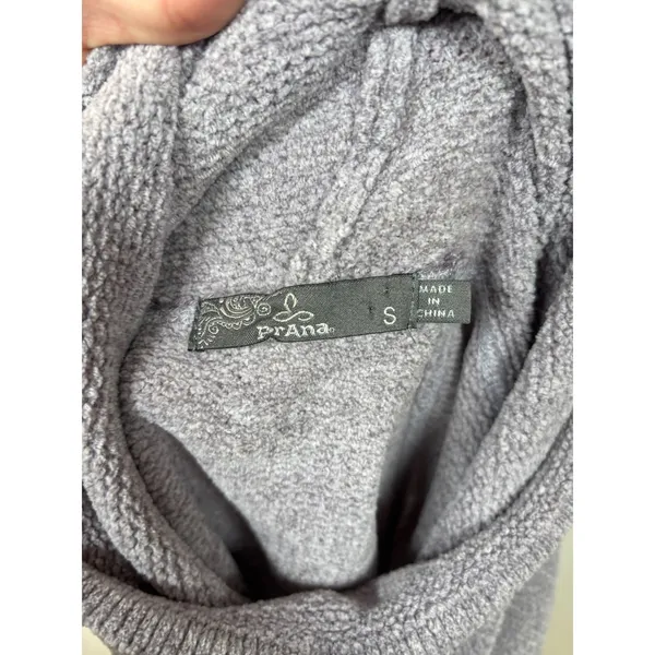 Prana Auberon Cowl‎ Neck Sweater Womens Small Grey Purple Long Sleeve Pullover - Image 9