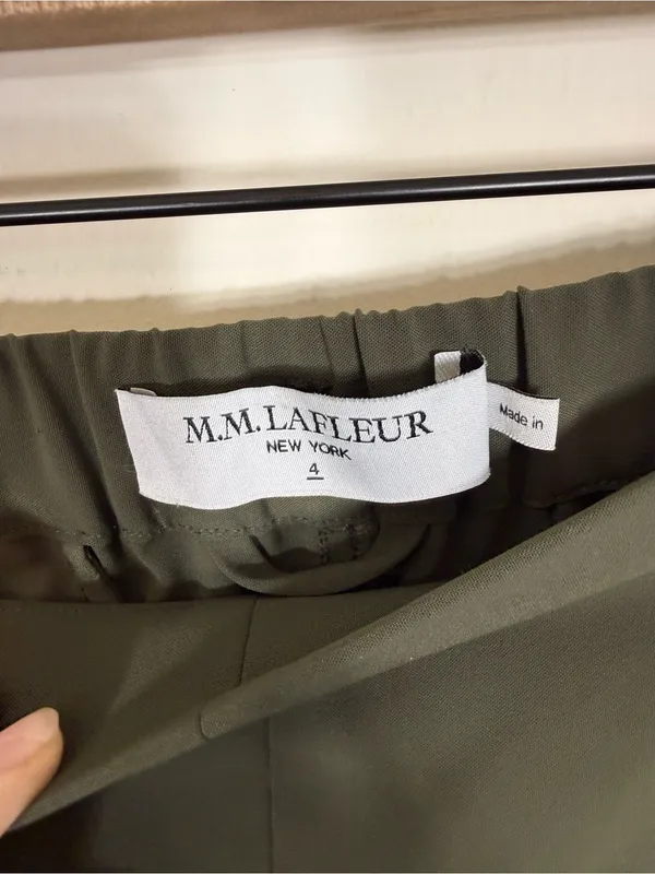 MM Lafleur Colby Travel Pant OrigamiTech Olive Green Trousers Size 4 - Image 7