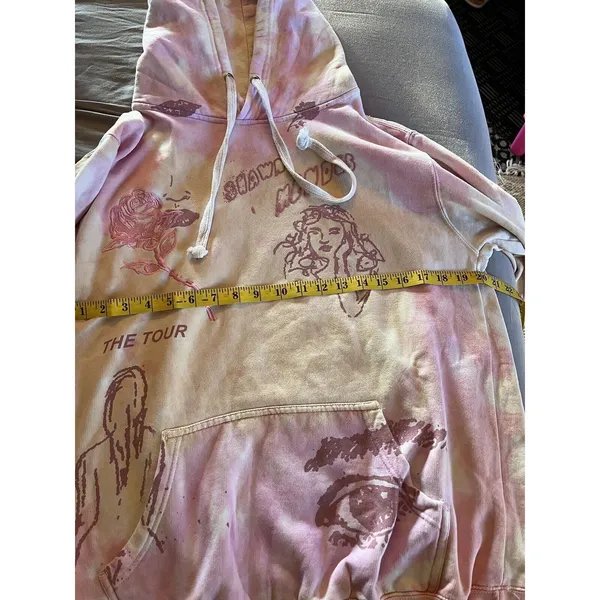 Shawn Mendes The Tour Concert Sketch II Tye Die Hoodie Size Medium Very Soft - Image 3