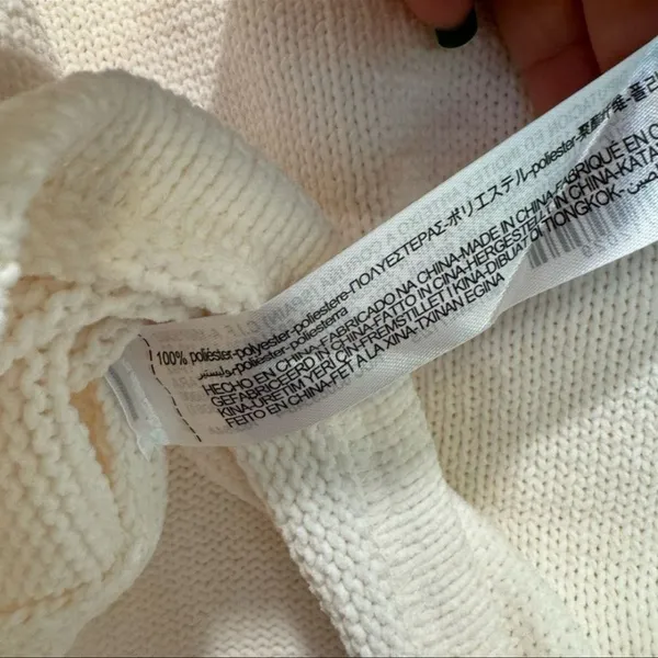 Zara White Knit Sweater – Size Small - Image 4