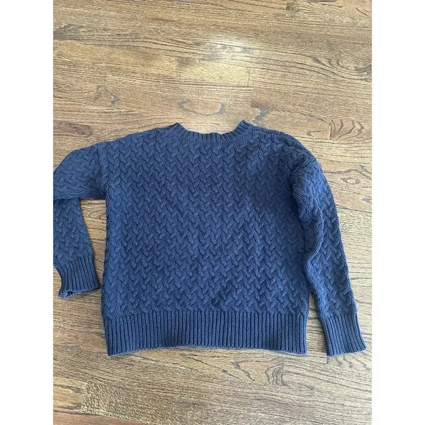 Anthropologie Frnch Paris Chunky Knit Pullover Crewneck Sweater Small 2863 - Image 8