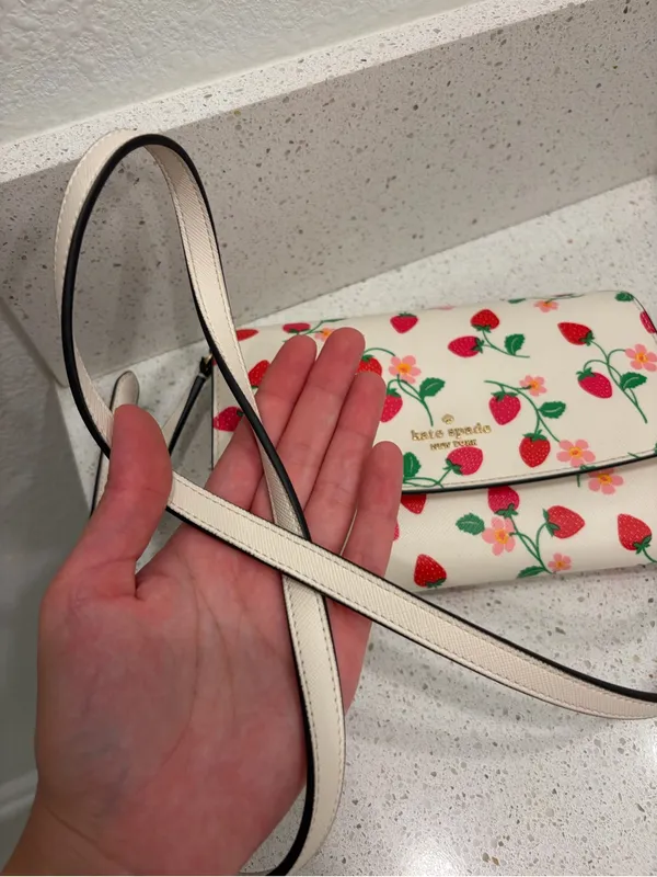 🍓Kate Spade New York Strawberry Vine Perry Leather Crossbody Bag NWOT - Image 9