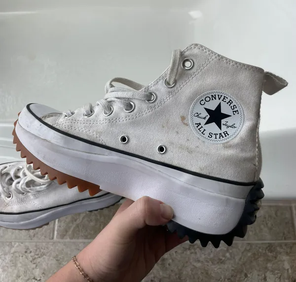 Converse White High Top  Run Star Trainers - Image 5