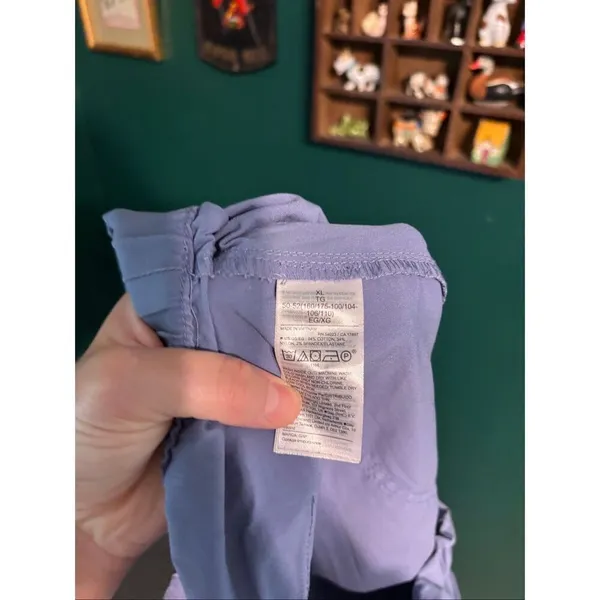 Gap Off Duty Khakis Pants Larkspur Blue Women's Size L Elastic Waist, Pull-on - Image 5