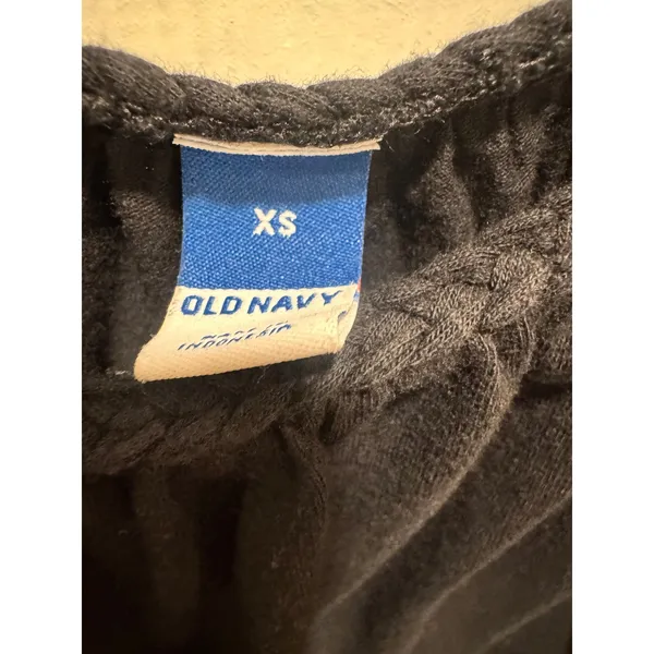 Old Navy Black‎ Tiered Swing Dress XS Braided Strap Sleeveless Mini Sundress - Image 4