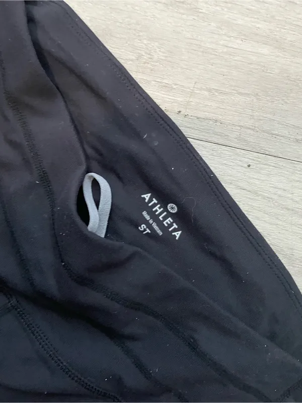 Athleta Black Reflective-Trim High-Rise Active Leggings - Image 2