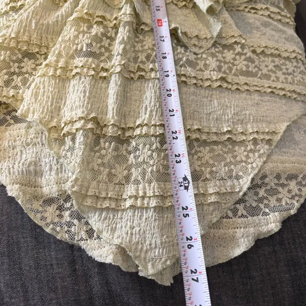 Cider Lace Ruffle Detail Asymmetric Mini Dress - Image 8