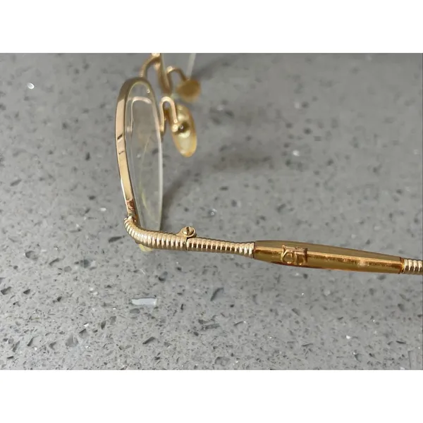 CHRISTIAN DIOR Eyeglasses Frames ONLY 49-19 01x2 Half Rim gold - Image 6