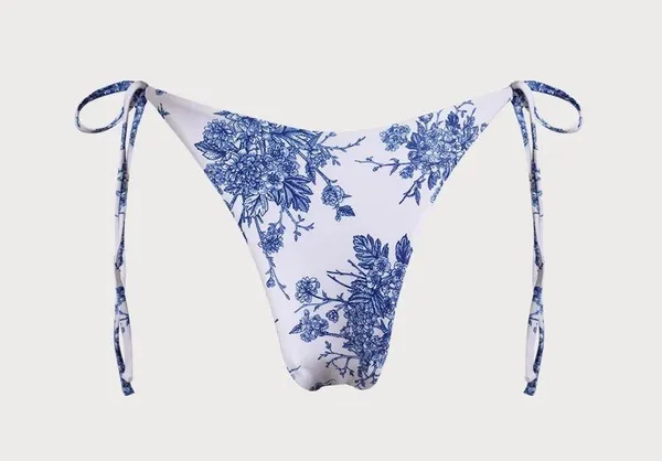 Berlook Floral Halter Triangle Bikini SET 05 Blue Size XS - Image 11