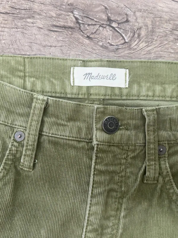 Madewell‎ classic straight Jean green corduroy Full length pants size 26 - Image 3