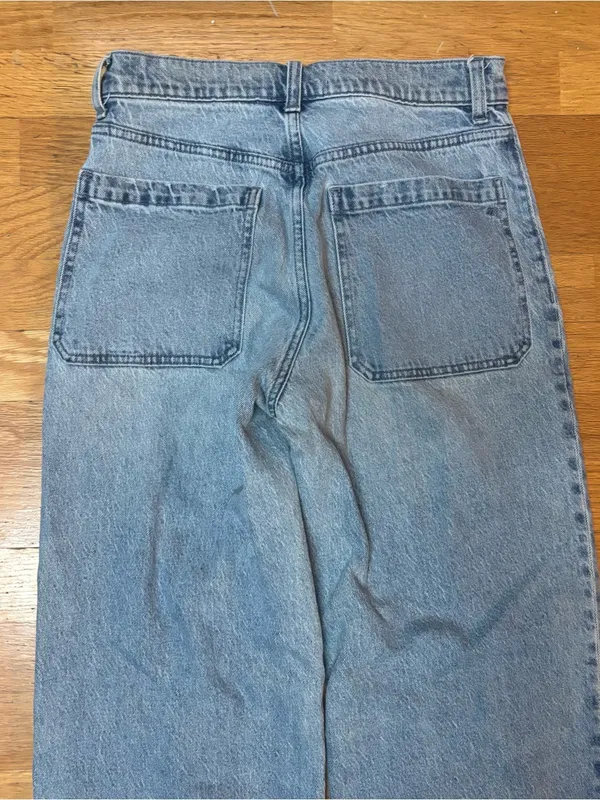 Madewell Emmett Patch Pocket Released Hem Boho Coastal Cowgirl Wide Leg Jeans 28 - Image 6