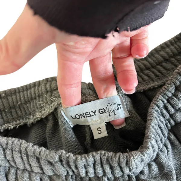 Lonely Ghost Gray Joggers Sz S - Image 3
