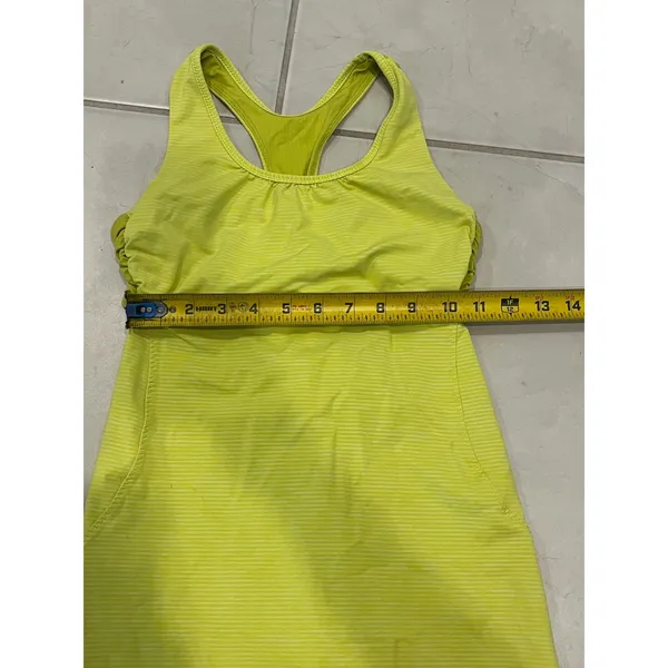 Lululemon athletic tank‎ green lime yellow small 4 - Image 4
