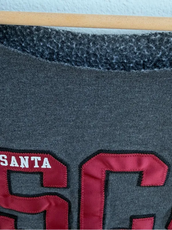 Santa Clara University SCU Champion grey off the shoulder sweatshirt - Image 3
