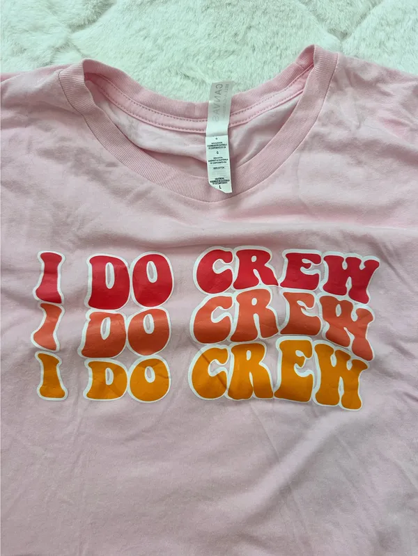Bridesmaid Tee Pink Size L - Image 2