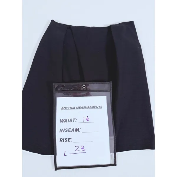 Paule Ka Paris Womens Asymmetric Hem Skirt Size 14 Black Preppy Quiet Luxury - Image 8