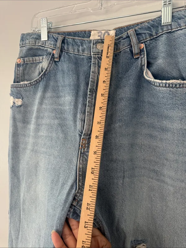 Free People We the Free Women's High Rise Flare Jeans Size 30 ButtonFly - Image 7