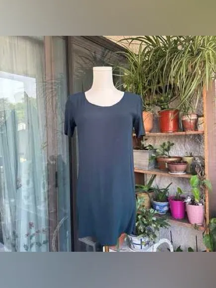 Aritzia Wilfred Free Teigen T-Shirt Dress – Blue Stone – S - Image 2