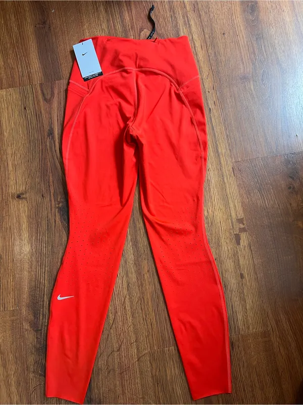 Nike Swift Dri-FIT Running Leggings Red High Rise 7/8 Length Women’s Small NWT - Image 8