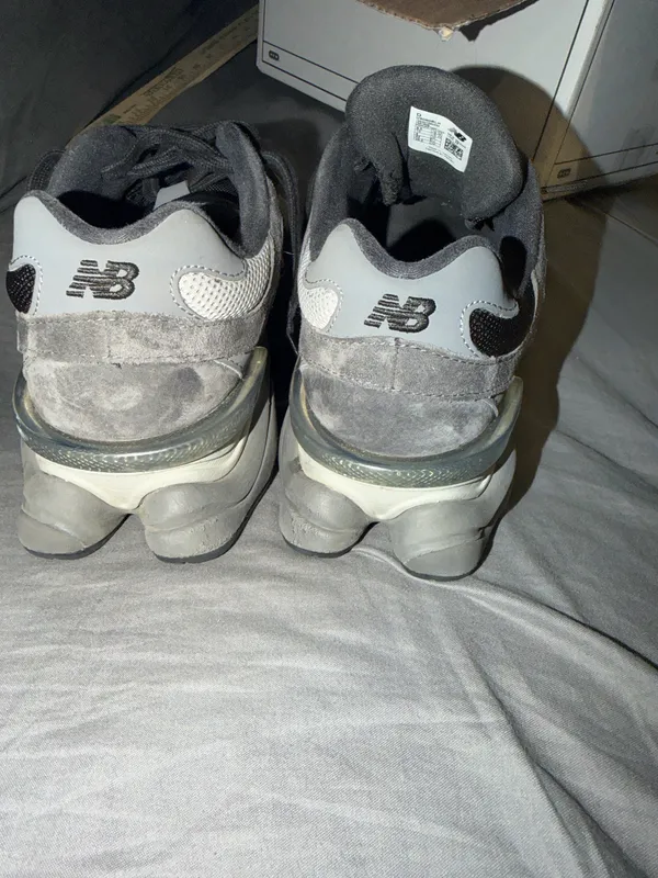 New Balance Men's Gray & Black Suede Mesh Sneaker - Image 4