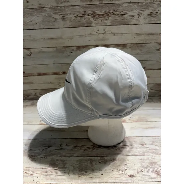 Nike Dri-Fit Featherlight Performance Hat Cap White One-Size Unstructured - Image 4