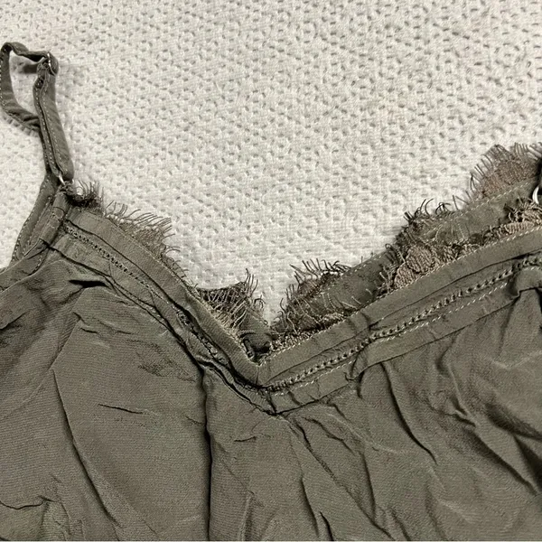 Abercrombie Khaki Taupe Lace Trim Cami Tank Top Size XSmall - Image 4