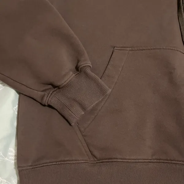 DSG Classic Fleece Hoodie Sweatshirt Brown Sz M - Image 3