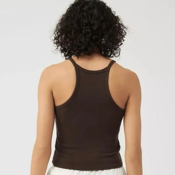 Outdoor Voices SuperForm Brown Ribbed Sleeveless Cami Camisole Crop Tank Top M - Image 3