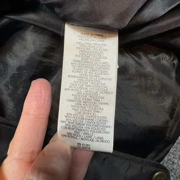 Lauren Ralph‎ Lauren Jacket Womens XS Black Down Puffer Coat Long Zip LRL - Image 4