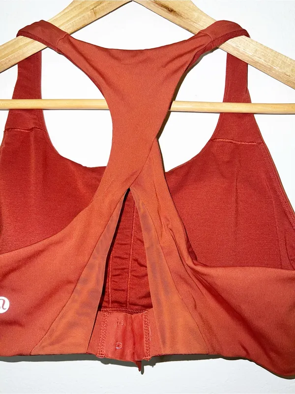 lululemon athletica Burnt Orange Racerback bra closure Sports Bra - Image 4