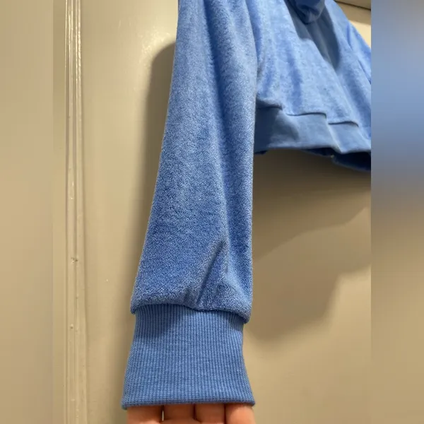 LIKE NEW Target Colsie Terry Cloth Blue Zip-Up Hoodie - S - Image 7