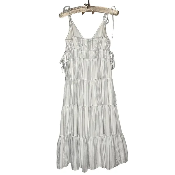 Rails Organic Cotton‎ Tiered Neutral Striped Midi Dress Size XS Sundress - Image 7