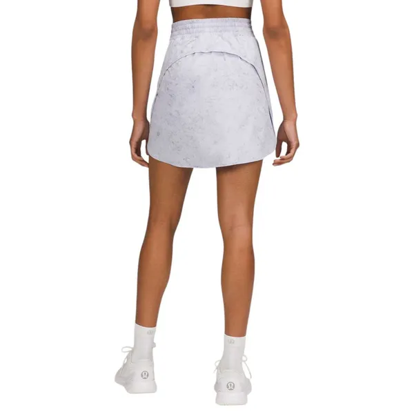 Lululemon Hotty Hot High-Rise Skirt Long Gravel Dust Pastel Blue Multi - Image 3