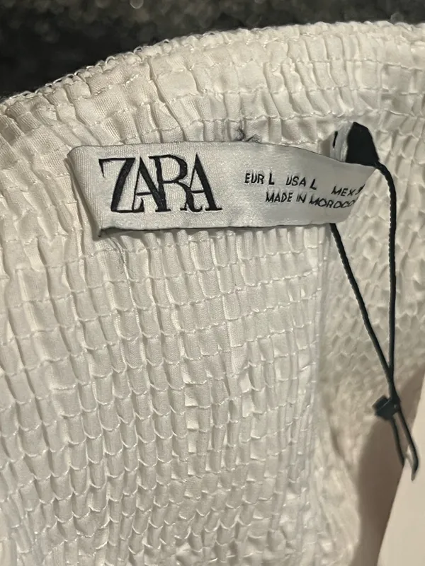 Womens large NWT Zara White Structured Strapless Tube Top - Image 9