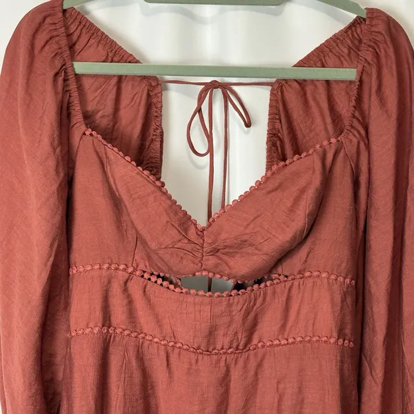 NWT Selfie Leslie XL Catch Feelings Dress Rose Red Milkmaid Coquette HoCo Rush - Image 6