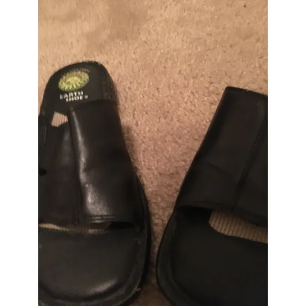 Earth Shoe Women's Sandals Slides Slip On Size 5.5 Black - Image 2