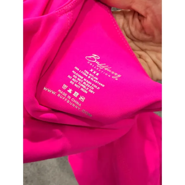 Buffbunny Women Romper XXS Pink Activewear Twist Back Cutout Bodysuit - Image 8