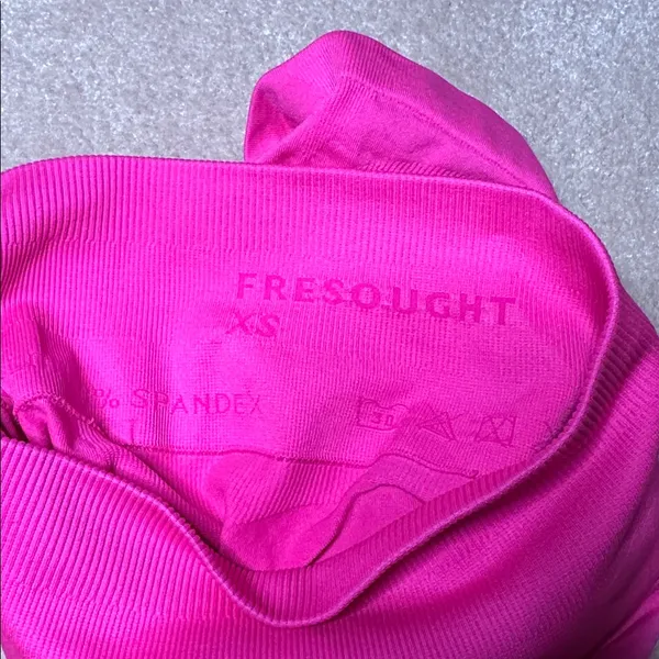 FRESOUGHT Workout GymButr Scrunch Tummy Control High Waisted Shorts Pink - Image 8