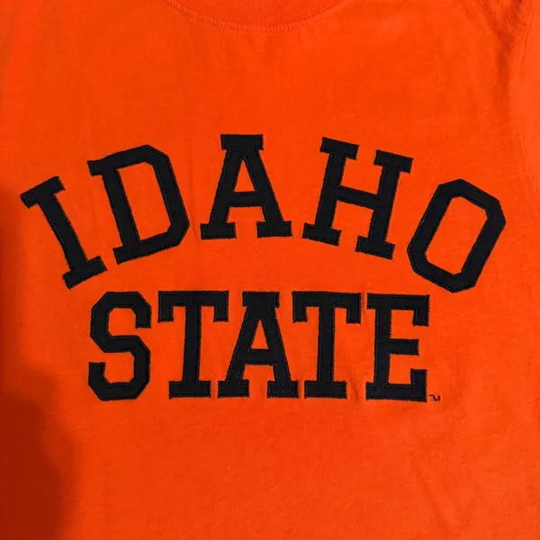 League Idaho State University Orange Cotton Graphic T-Shirt Womens Small College - Image 2