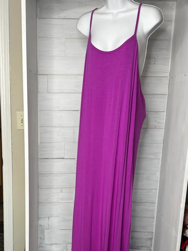 Fabletics Womens Magenta Halter Maxi Dress Size XXL - Image 2